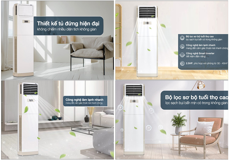 Máy lạnh tủ đứng LG ZPNQ24GS1A0 